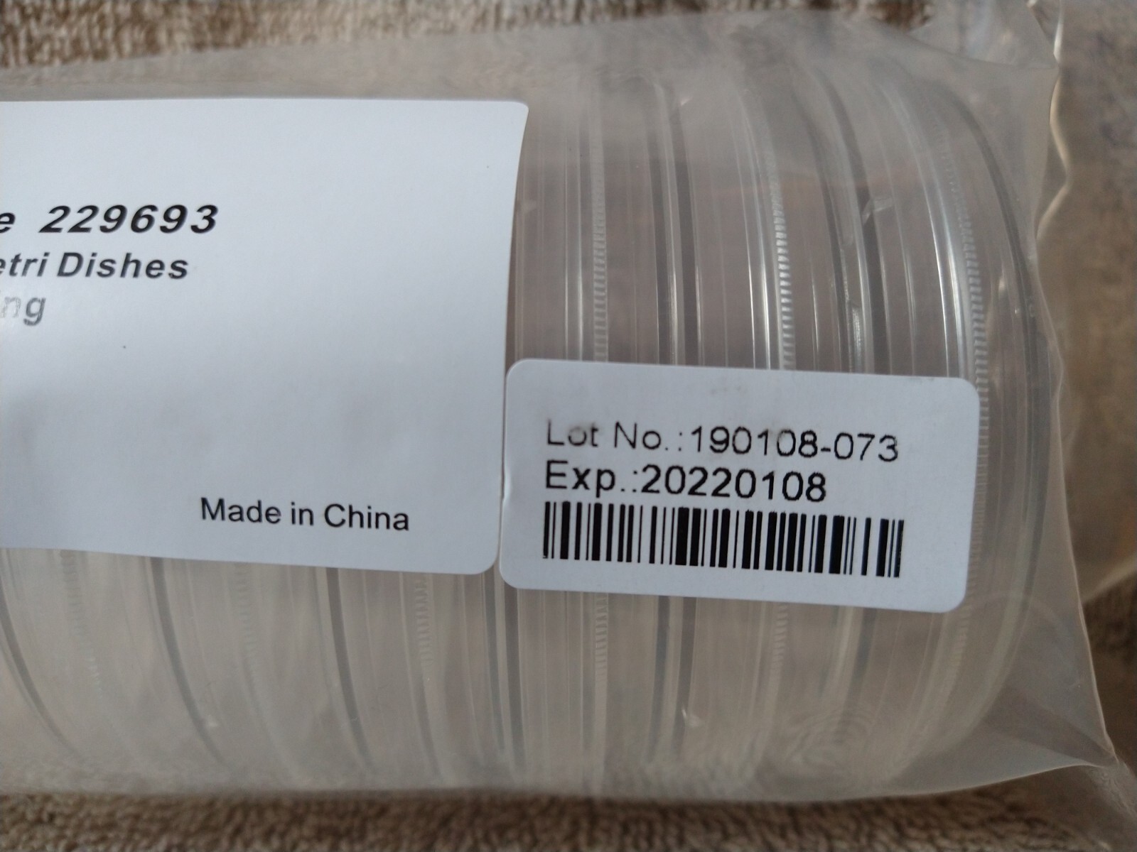 10 pack CellTreat 229693 Petri Dishes 100mm x 15mm NEW Mad Lab Halloween Prop FX