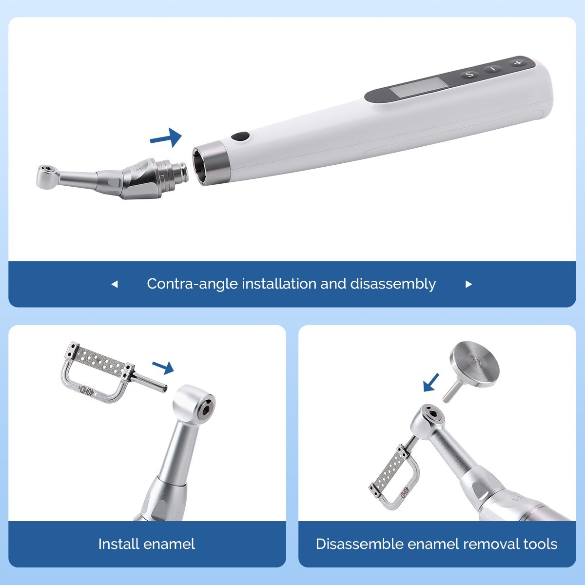 Dental Wireless Orthodontic Interproximal Stripping Handpiece+Strips /Brackets