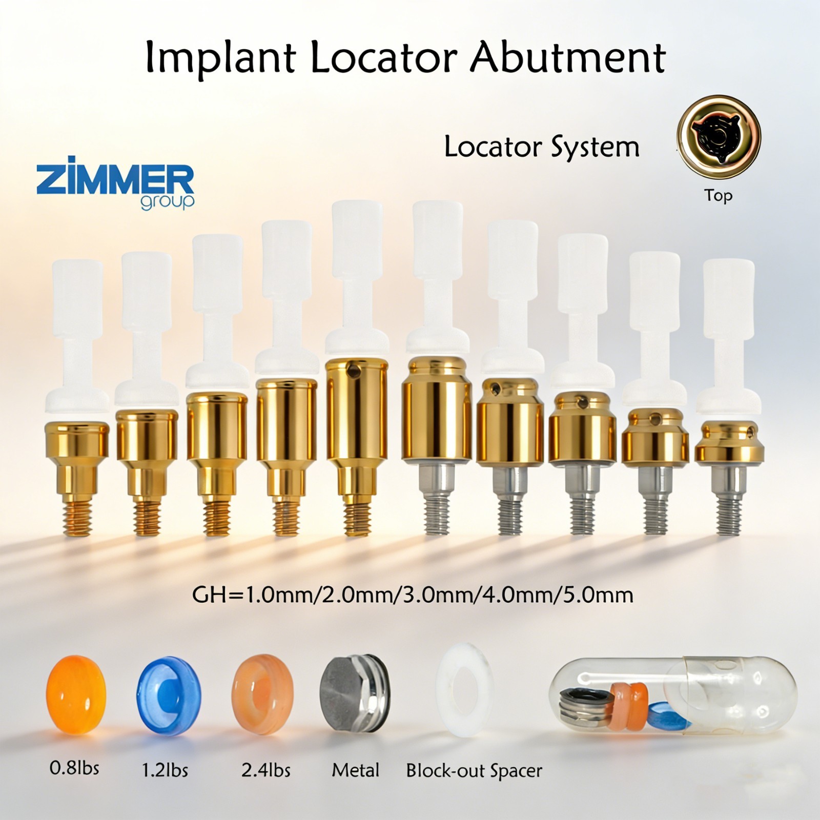 US Zest Locator Abutment for Zimmer Screw Vent 3.5/4.5 Platform and compatibles