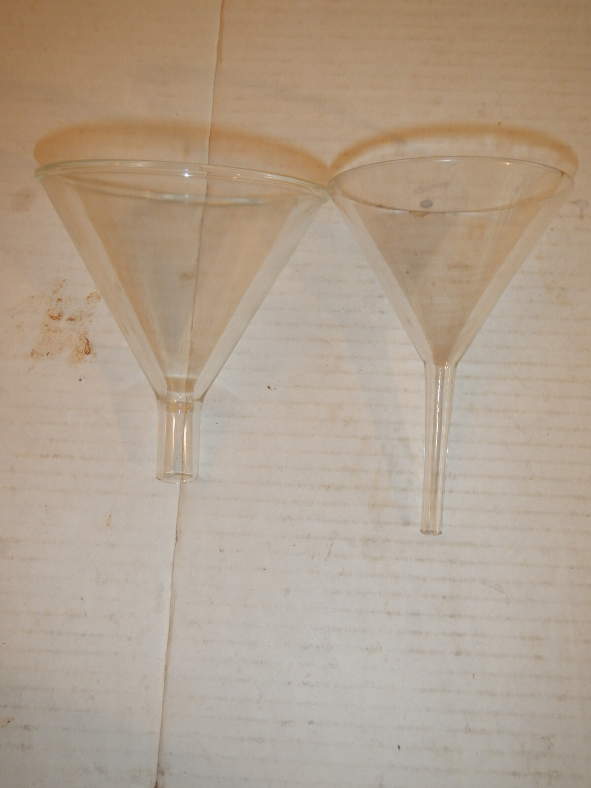 2 Glass Lab Funnels KIMAX USA, Industrial, Medical, Science