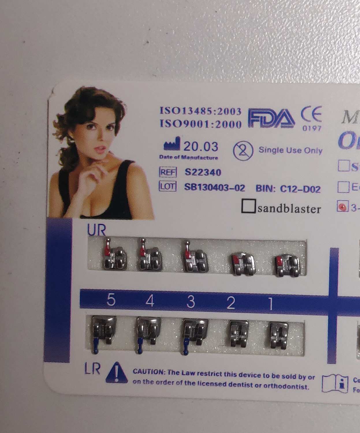 40 Sets Dental Metal Bracket MIM Monoblock Mini Roth 018 345 hooks Mesh Base
