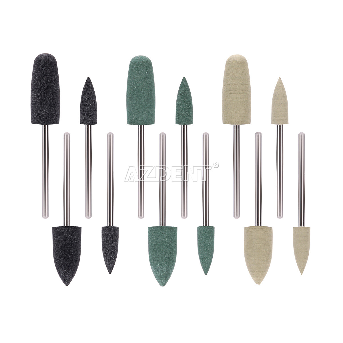 US Dental Polishing Burs Resin Base Acrylic Invisible Denture Silicone Grinding