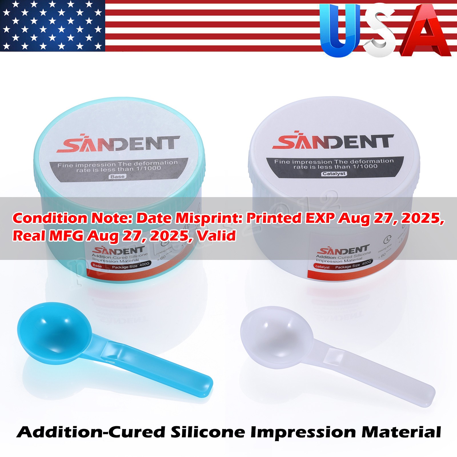 10 Sets Dental Putty PVS VPS Impression Material Base Normal Set 2 x 400g