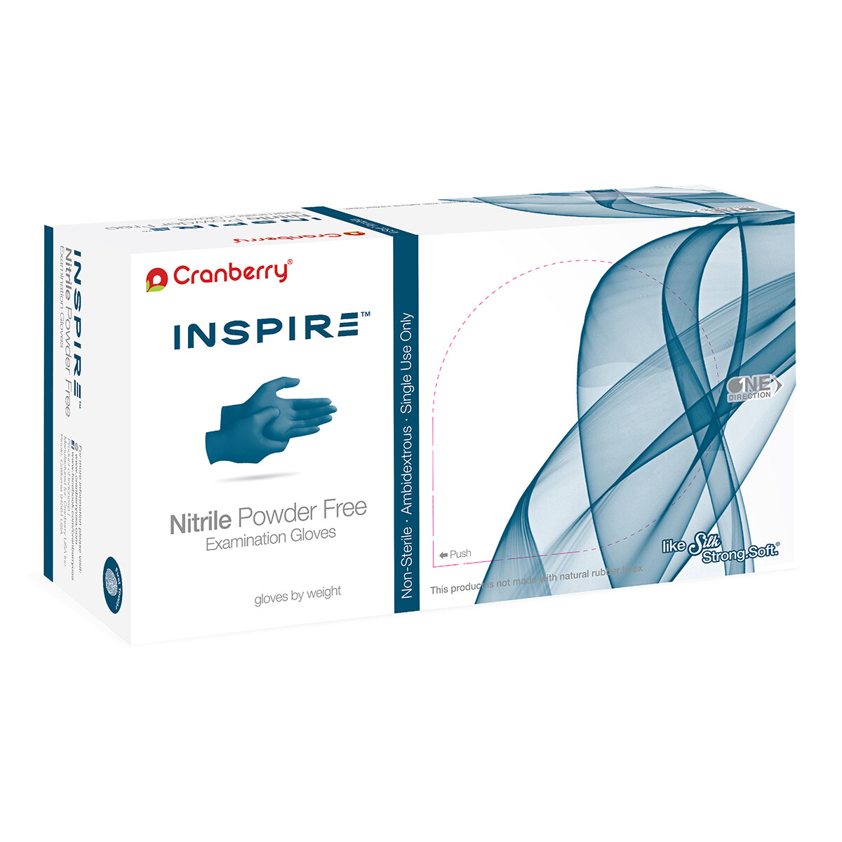 Cranberry CR3385 Inspire Nitrile Examination Gloves PF Extra Small 300/Box