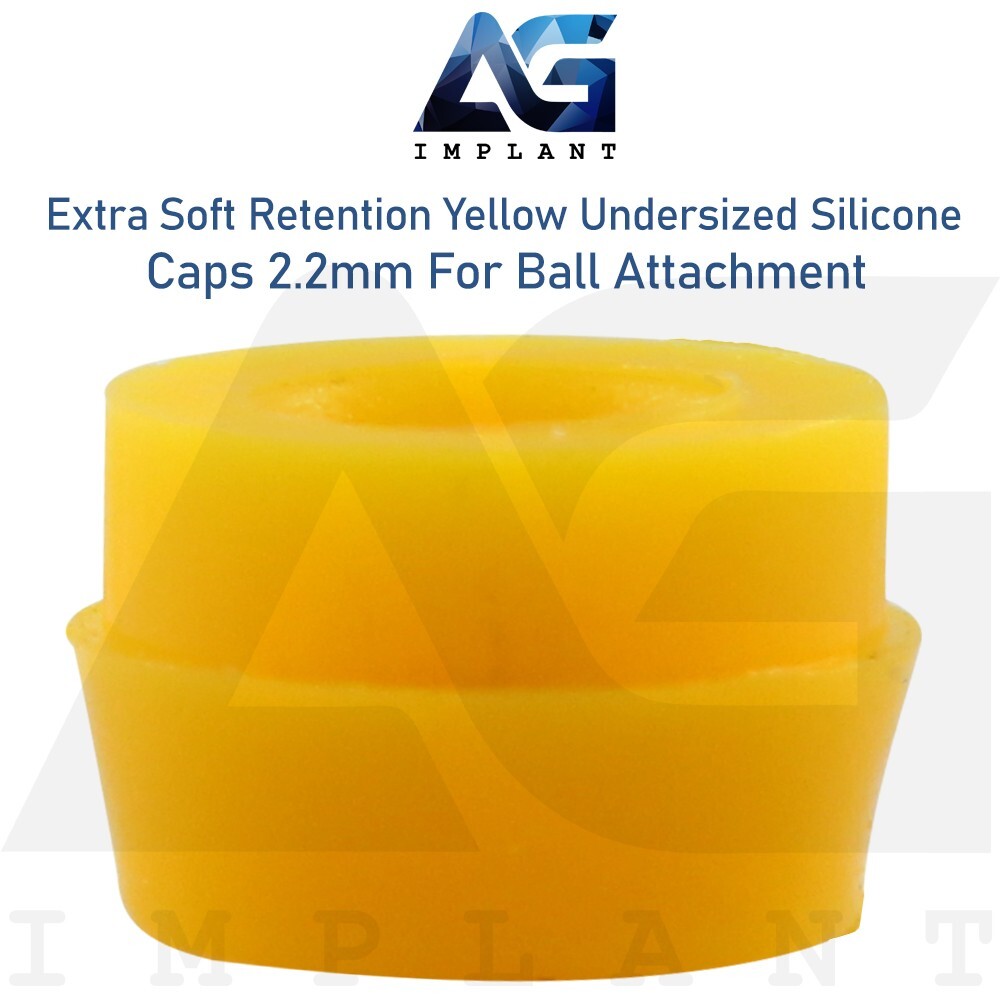 10 Extra Soft Undersized Silicone Caps 2.2mm Ball Attachment Dental Overdenture