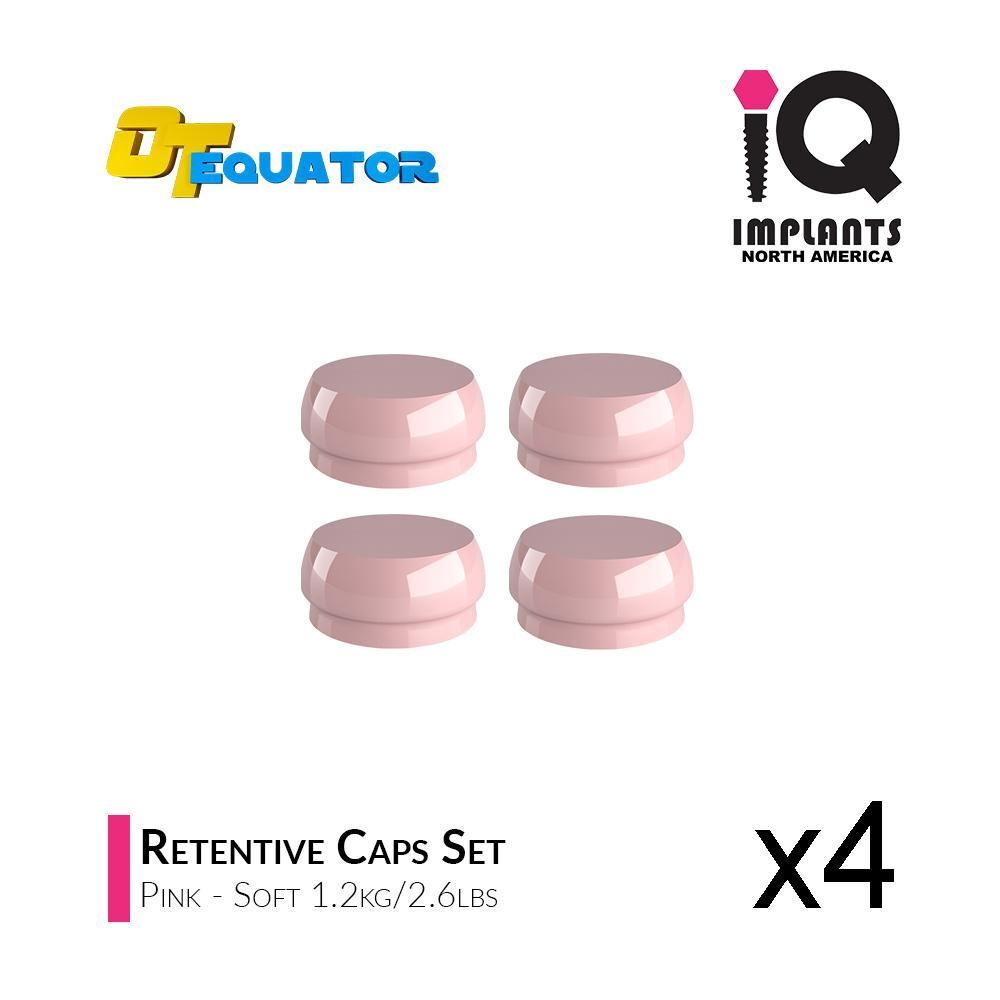 IQ-Rhein EQUATOR OD Secure Replacement Caps Soft, Pink 1.2kg/2.6lbs (4-Pack)