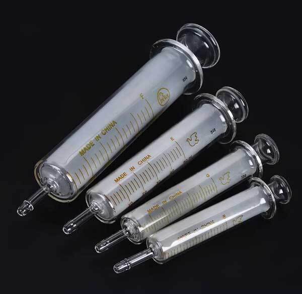 1ml – 100ml Luer Lock Tip Glass Syringes Sampler Chemistry Laboratory Injector
