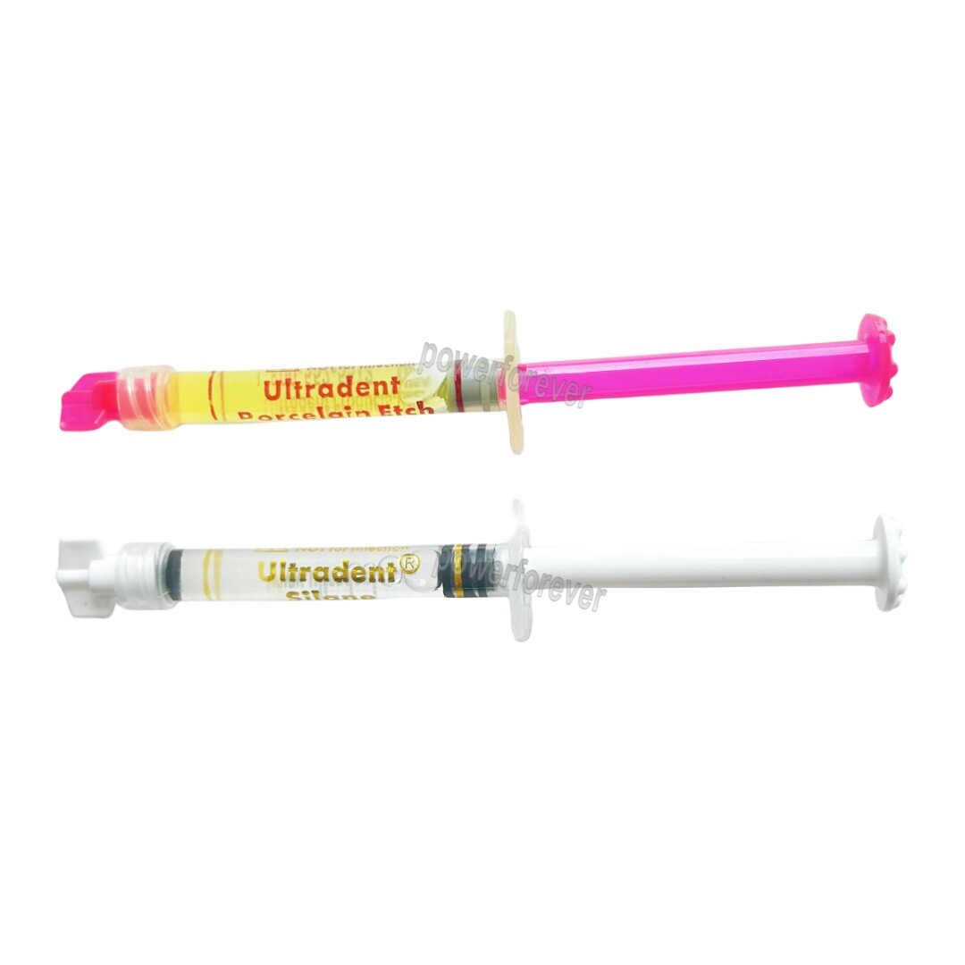 Ultradent Porcelain Etch 9% Hydrofluoric Acid Silane Dental Bond Veneer Crowns