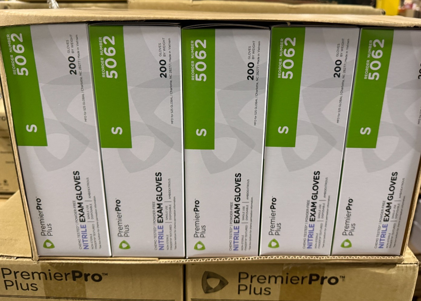 PremierPro Plus 5062 Nitrile Exam Gloves Size Small Case of 2000 Gloves