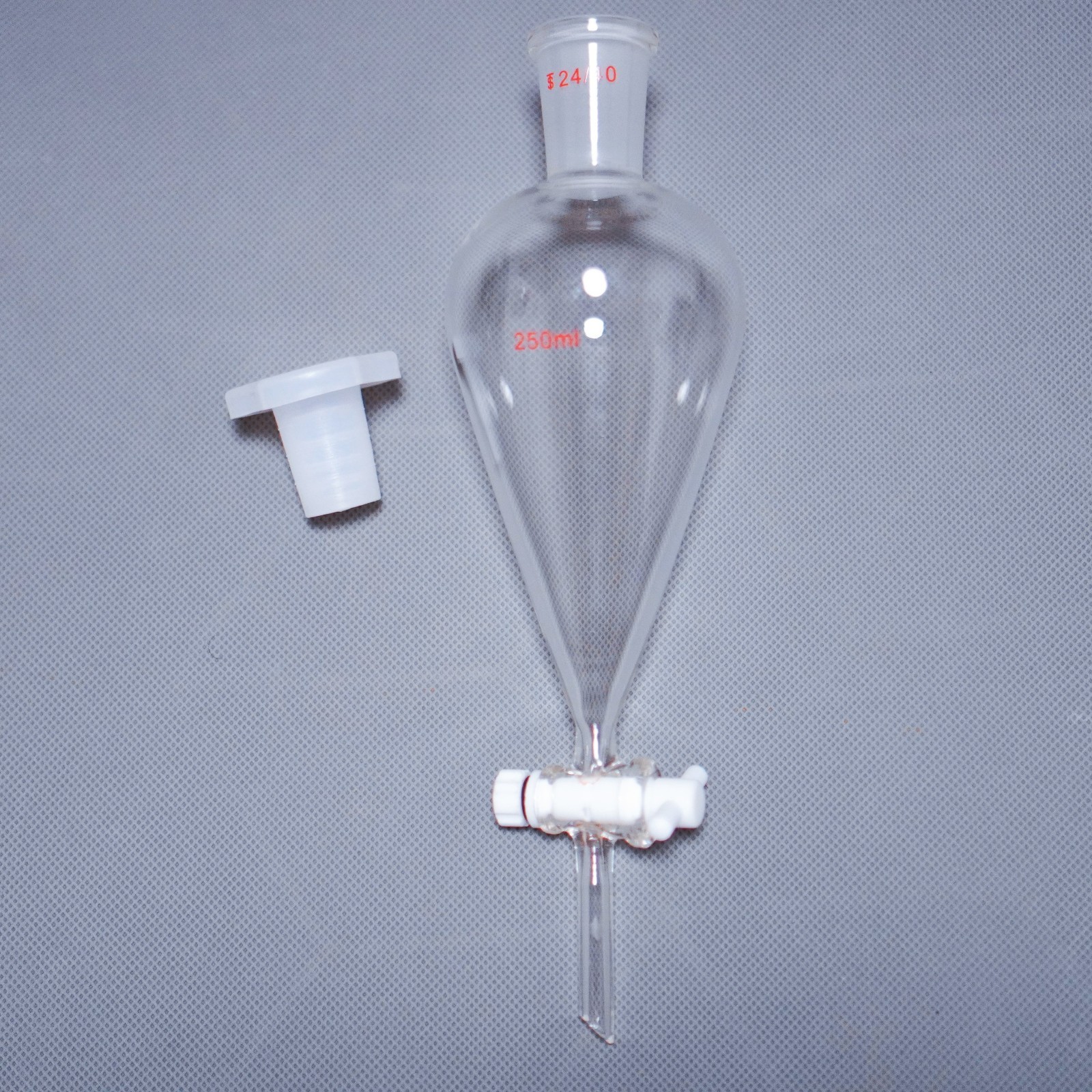 lab glass separatory funnel 2000 ml, 1000 ml, 500 ml, 250 ml, telfon stopcock