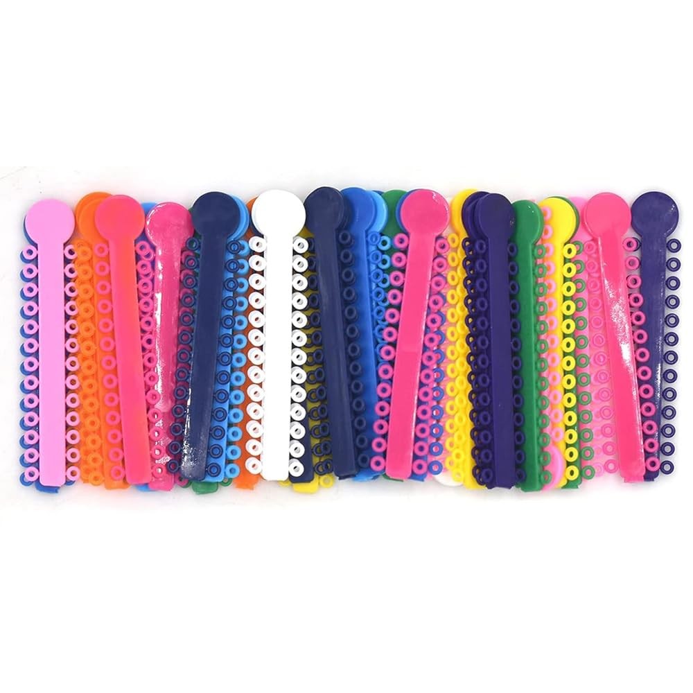 Chargenyang 1040pcs Orthodontic Ligature Ties Multicolor