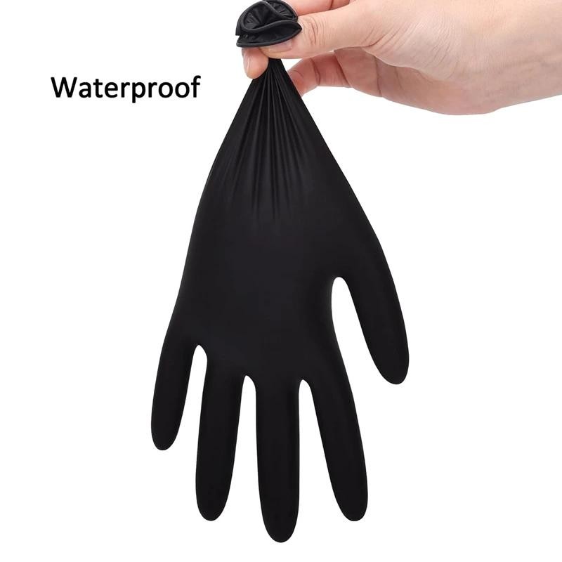 10/20/50/100pcs Black Nitrile Disposable Gloves for Work Latex Free Home Cleanin