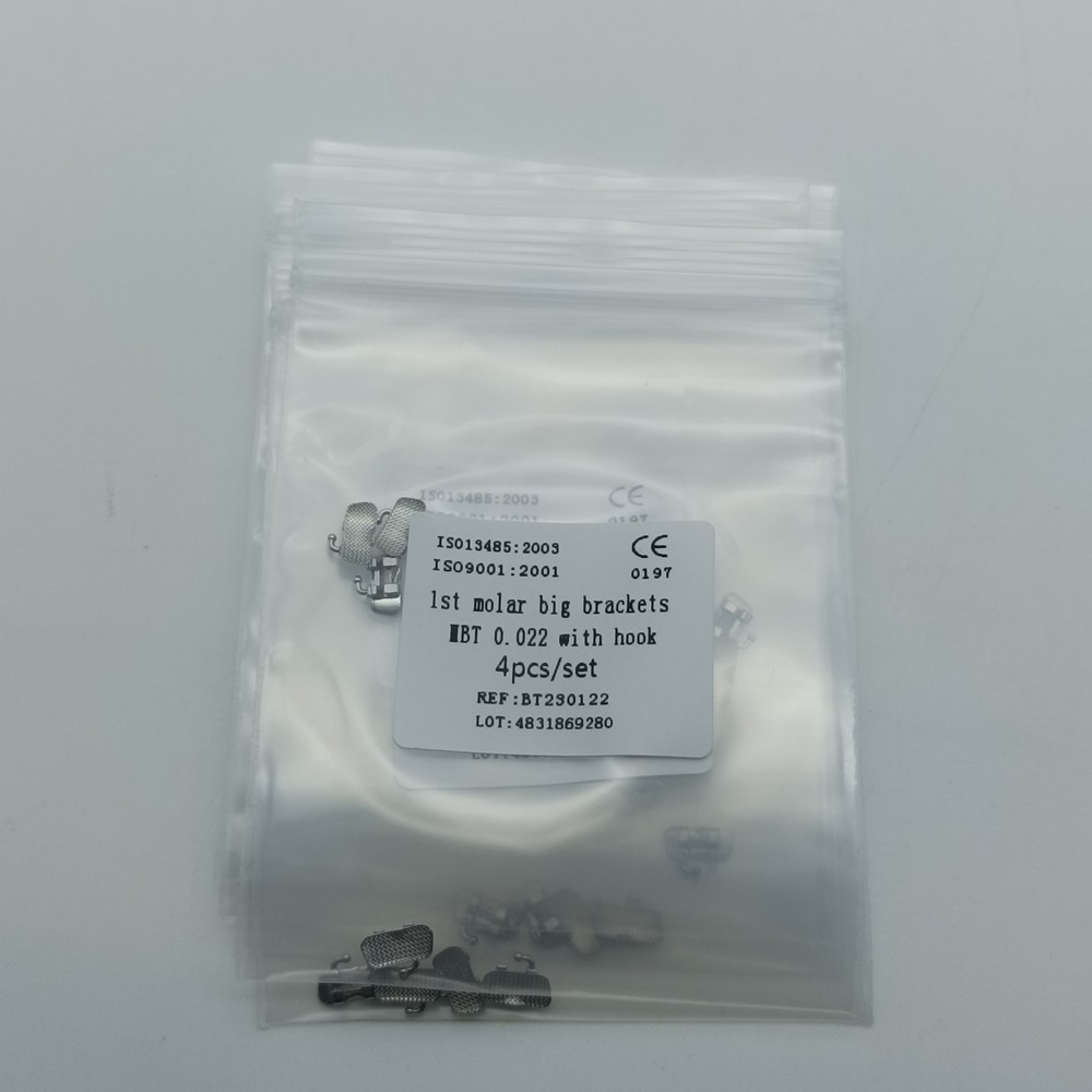 50Sets Dental 1st Brackets Molar Wide Big Bracket Orthodontic Roth MBT 022 Hooks