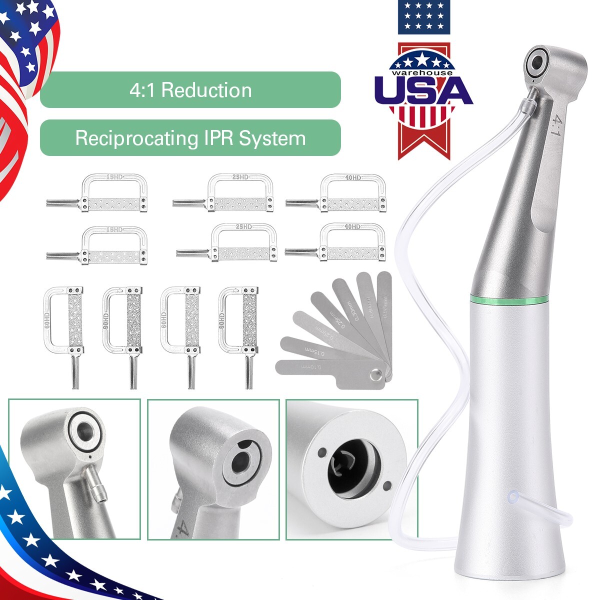 Dental Wireless Orthodontic Interproximal Stripping Handpiece+Strips /Brackets