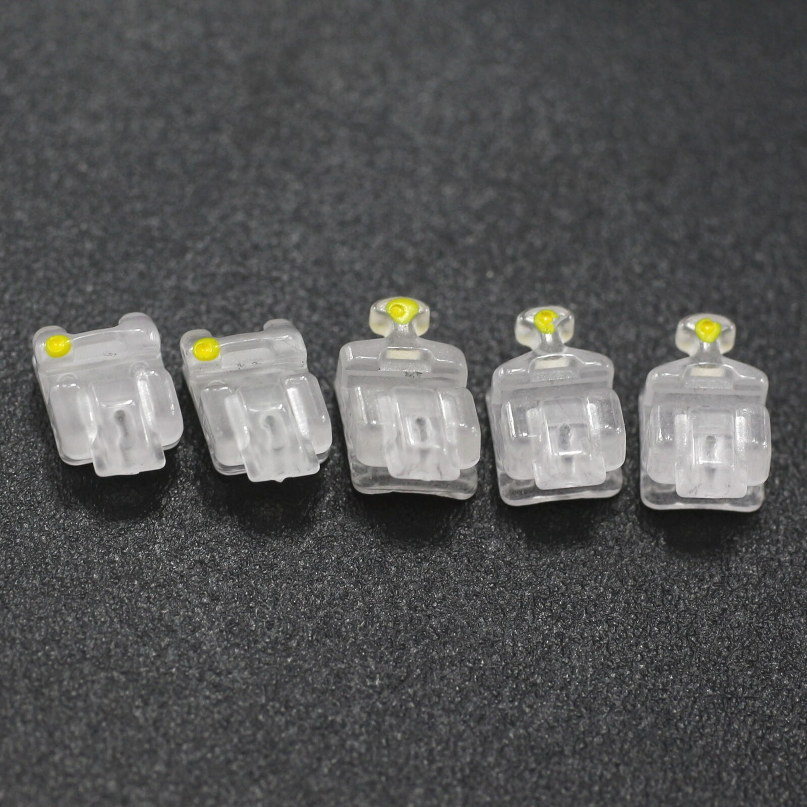 Dental Orthodontic Self Ligating Ceramic Brackets Roth MBT 022 345 Hooks 5-5