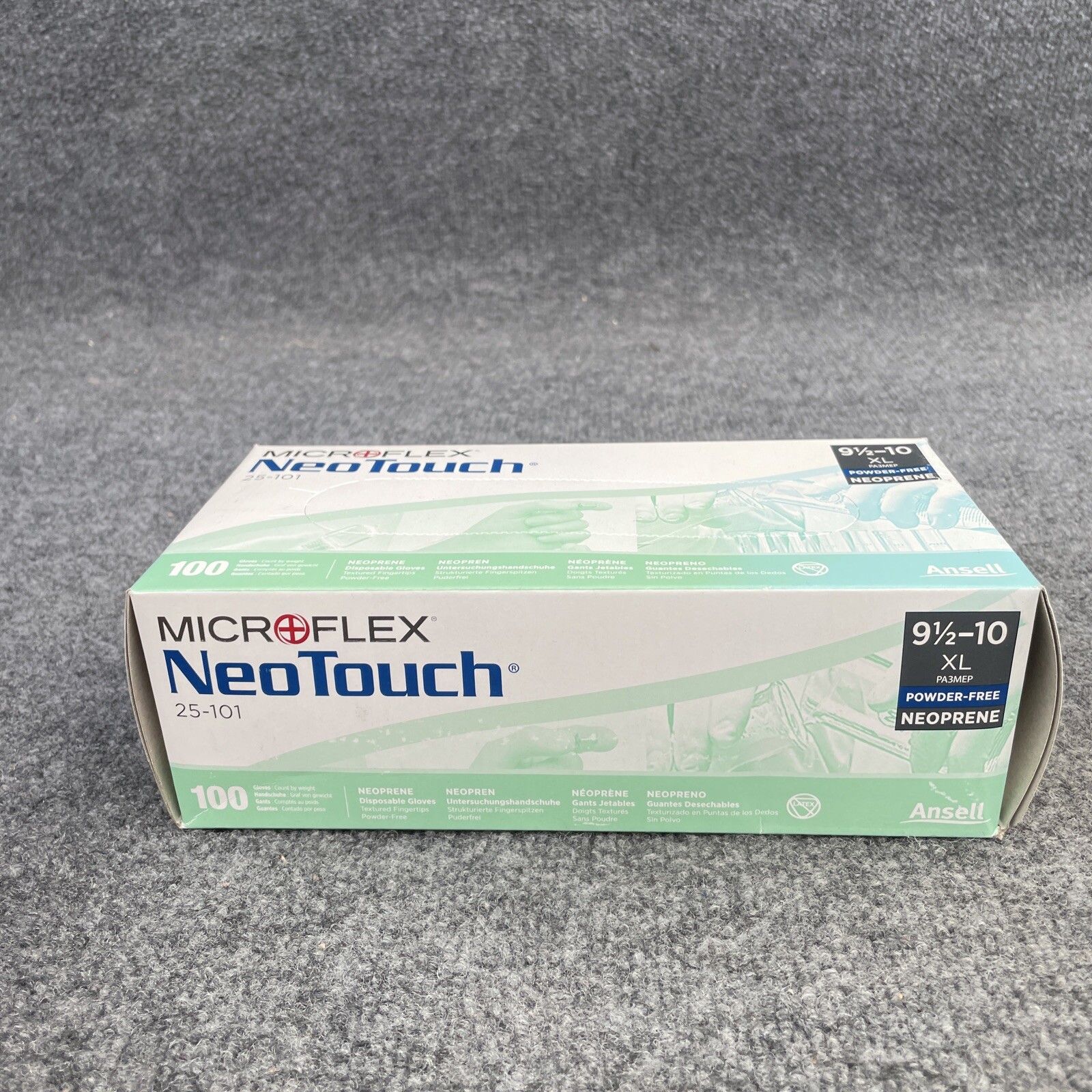 Lot of 5 – Microflex NeoTouch 25-101 Neoprene Gloves – Box of 100 Size: XL