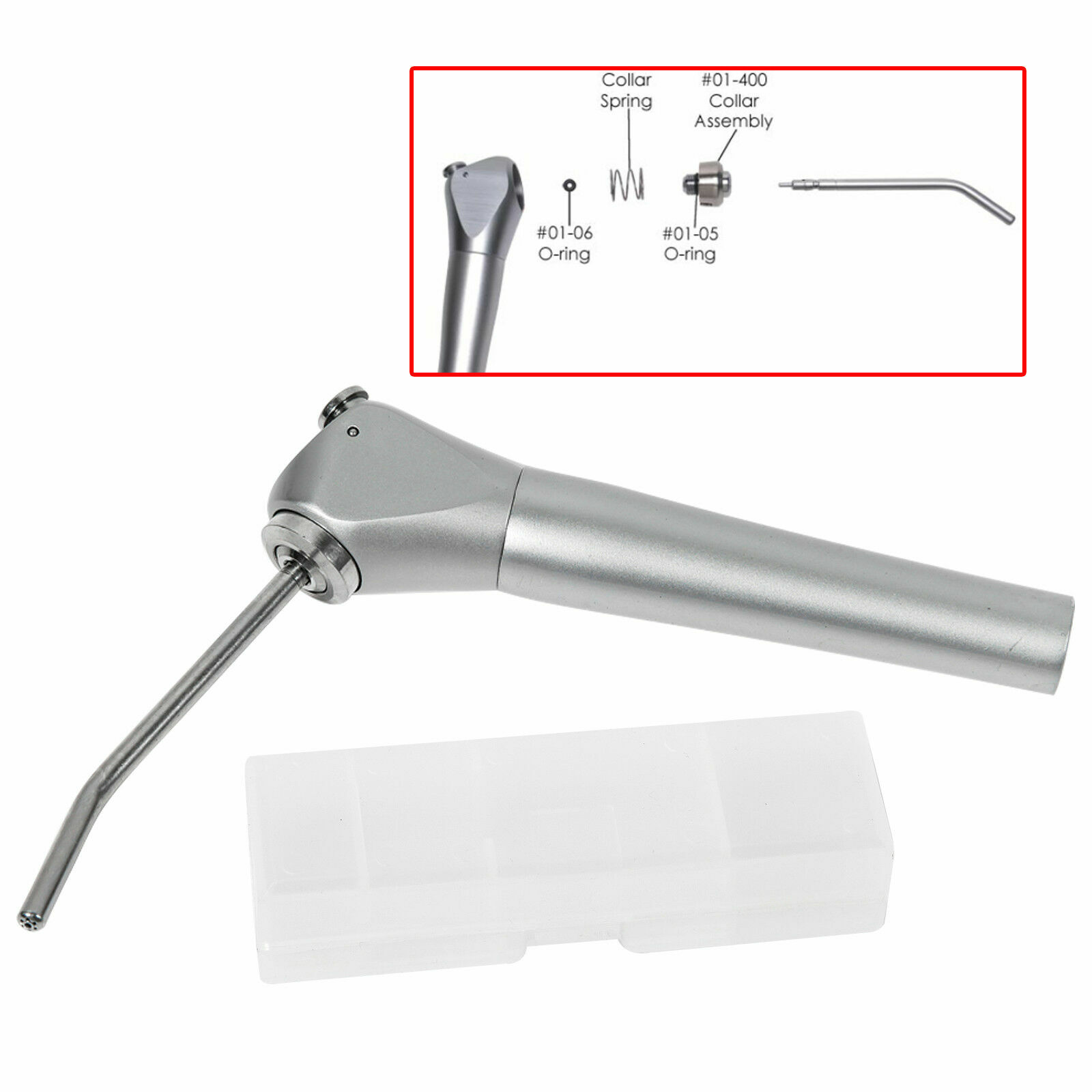 1-5Pcs Dental 3 Way Air Water Spray Triple Syringe Handpiece w/ 2 Nozzles Tips