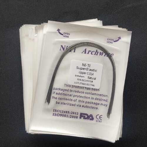 Dental Orthodontic Super Elastic NITI Arch Wires Round Natural Form Arcs Wire