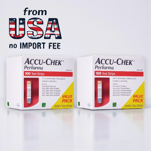ACCU-CHEK Performa 2 X 100 Test Strips – From USA EXP- 12-2026,NO IMPORT FEE!!!
