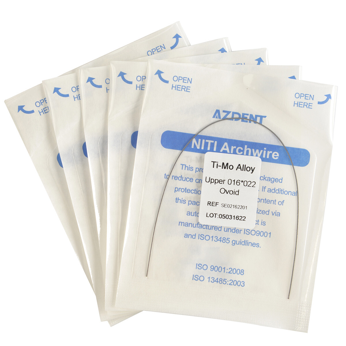 AZDENT Dental Orthodontic TMA Titanium Beta Ti-Mo Alloy Rectangular Arch Wires