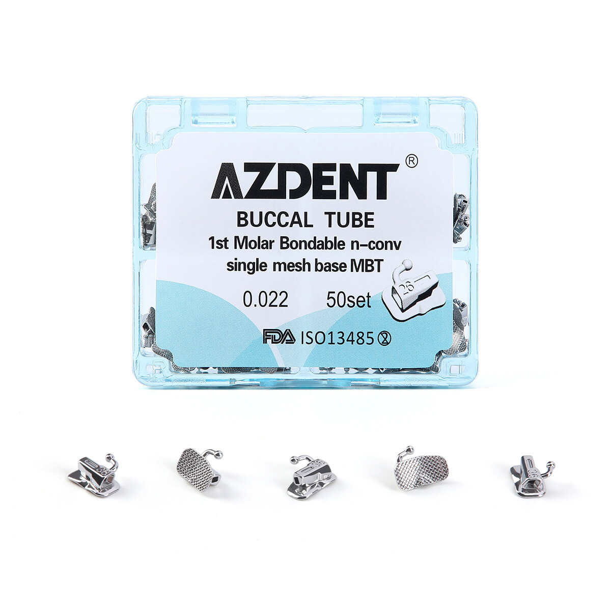 AZDENT Dental Orthodontic Buccal Tubes 1st 2nd Molar Tube Roth MBT 022 Bondable