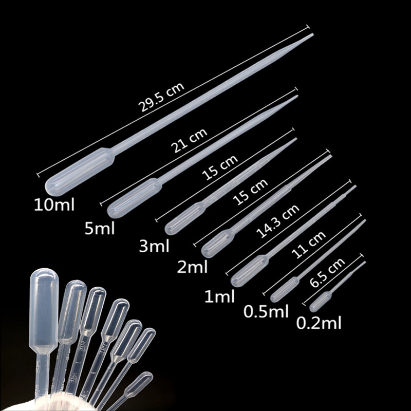 Transfer Pipettes Plastic Transparent Pipettes Disposable Eye Dropper 0.2-10ml