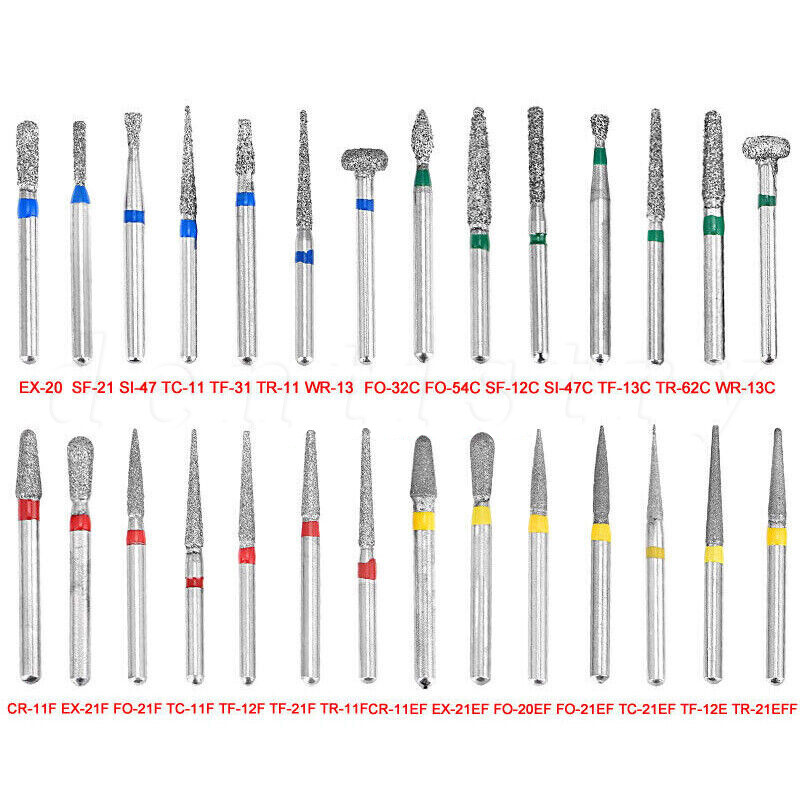 5pc/pack Dental FG Diamond Burs for High Speed Handpiece Friction Grip 1.6MM Bur