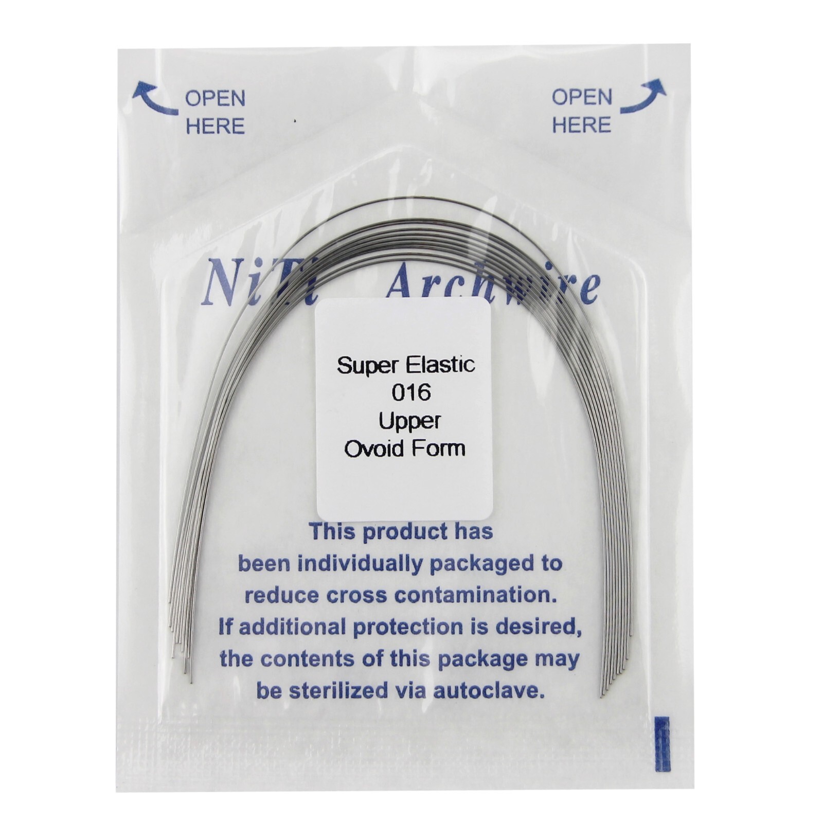 Dental Orthodontic Niti Arch Wires Ovoid Form Round Upper Lower 014 016 018 012