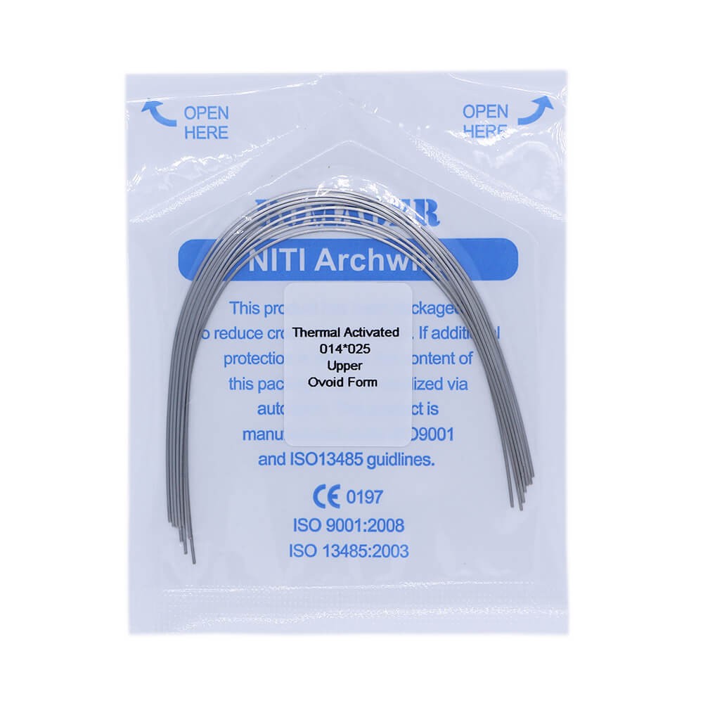 1×Dental Orthodontic Niti Thermal Activated Rectangular Arch Wires 14×25 Upper