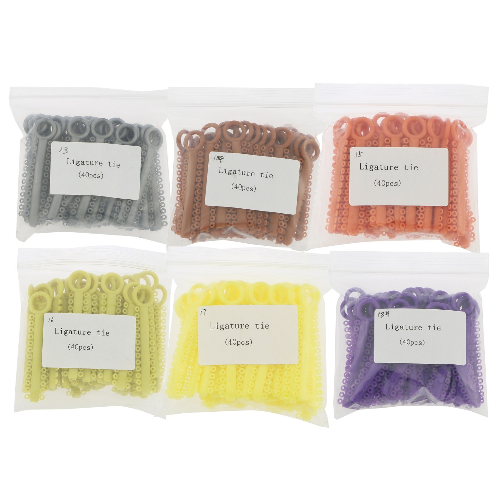 1 Pack 1040 pcs Dental Orthodontic Elastic Ligature Ties Rubber Bands 36 Colors