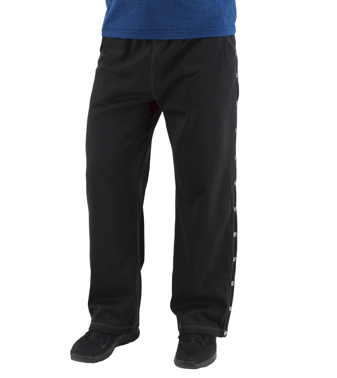 Post Surgery Tearaway Pants – Mens – Womens – Unisex Sizing Black, X-Large