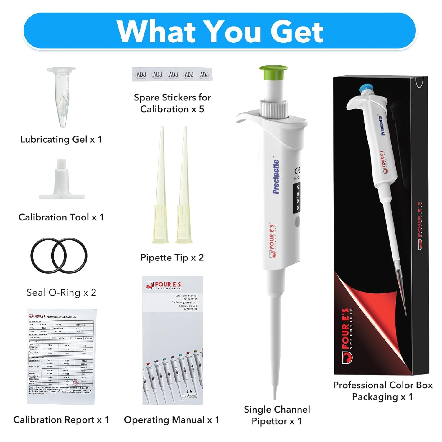 0.1ul-10ml Single Channel Pipettor Adjustable Micropipette Lab High Precision