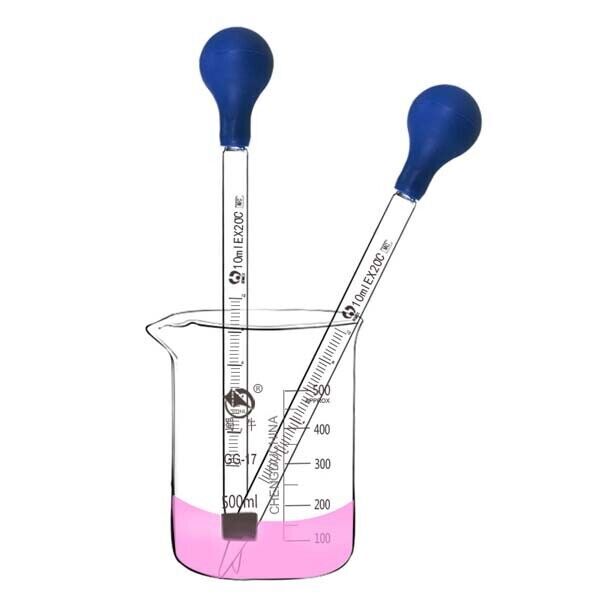 Graduated Dropper 1-10PCS lab glassware Rubber Cap Pipette 1-10ml Laboratory