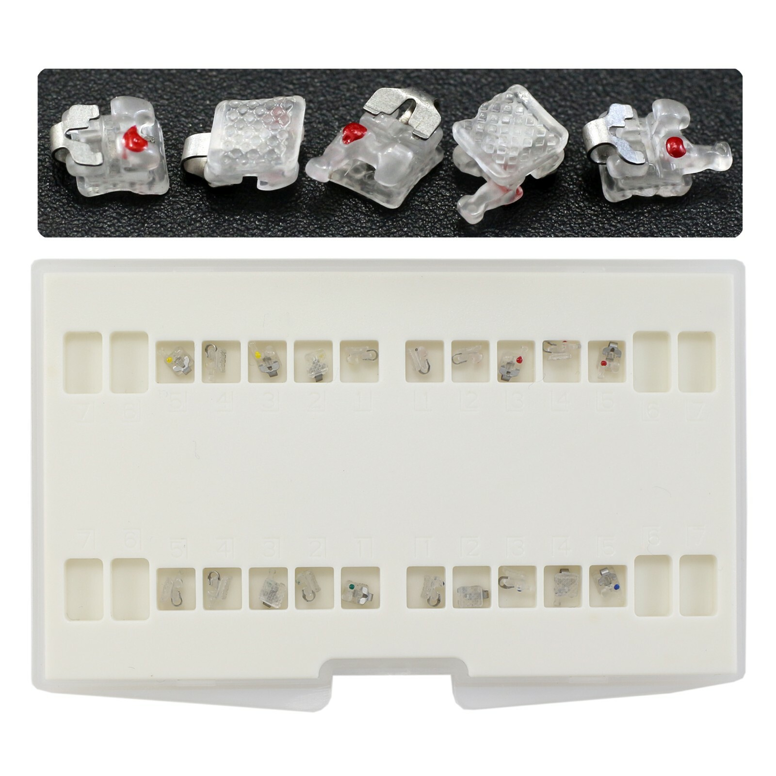 Orthodontic Self Ligating Ceramic Bracket Aesthetic AO Empower Clear Style Roth