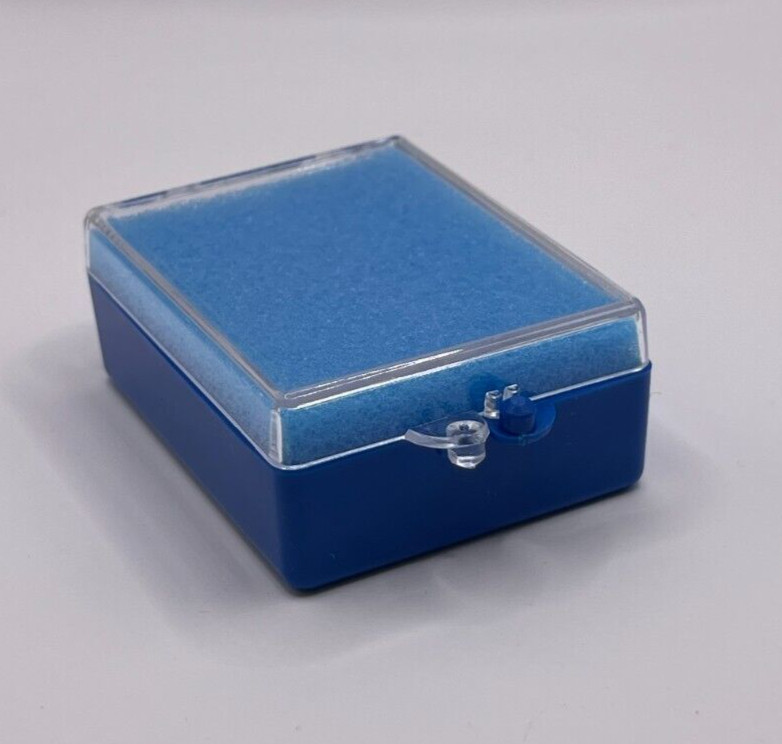 50 Pack, 2″ Blue Crown Foam Case Container Hinged Display Box Jewelry Teeth