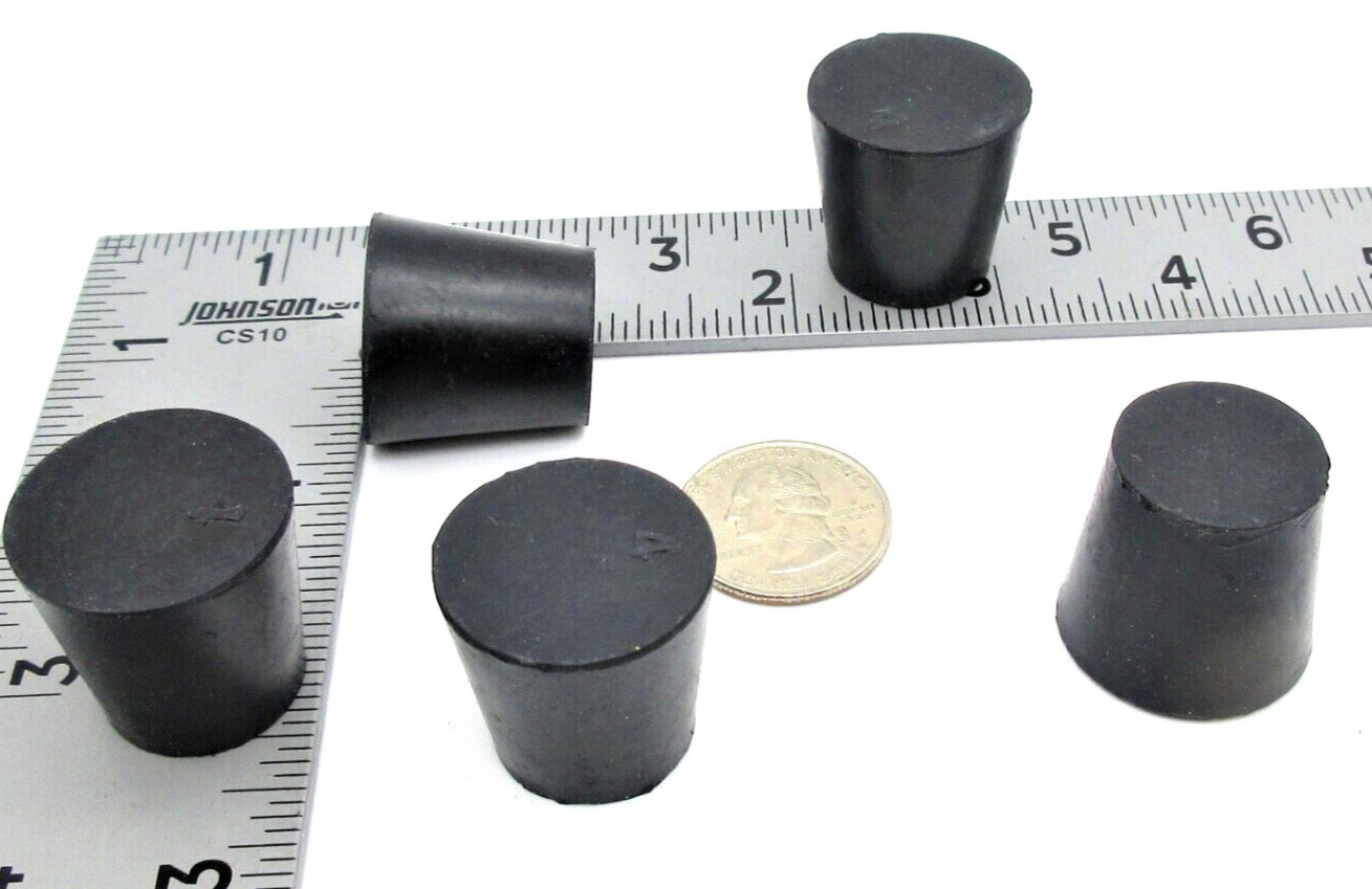 7/8″ Solid Rubber Stoppers Tapered Plug Bung Cork Fits 7/8″ ID