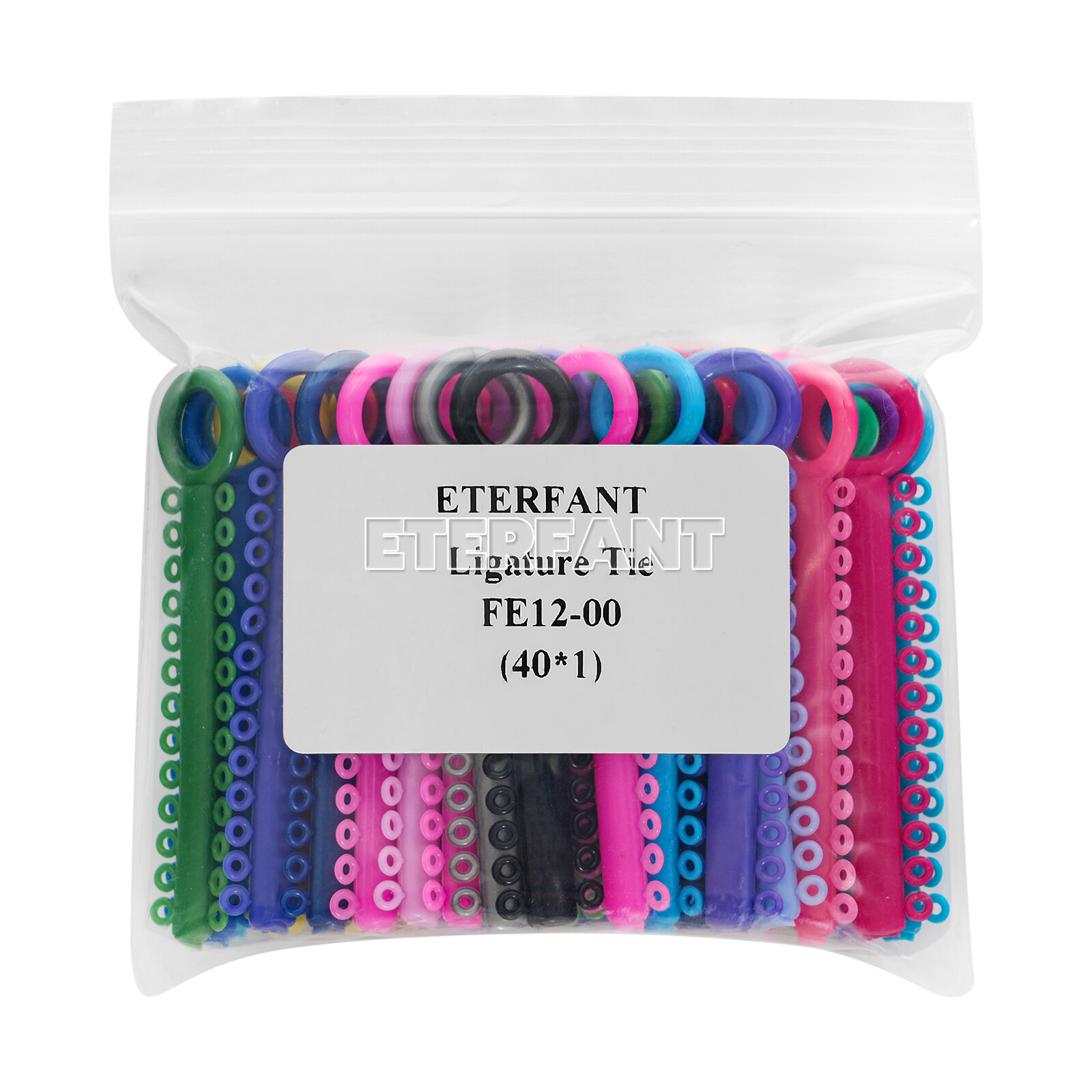 ETERFANT 1040PCs Dental Ortho Elastic Ligature Ties Rubber Bands/Buccal Tubes