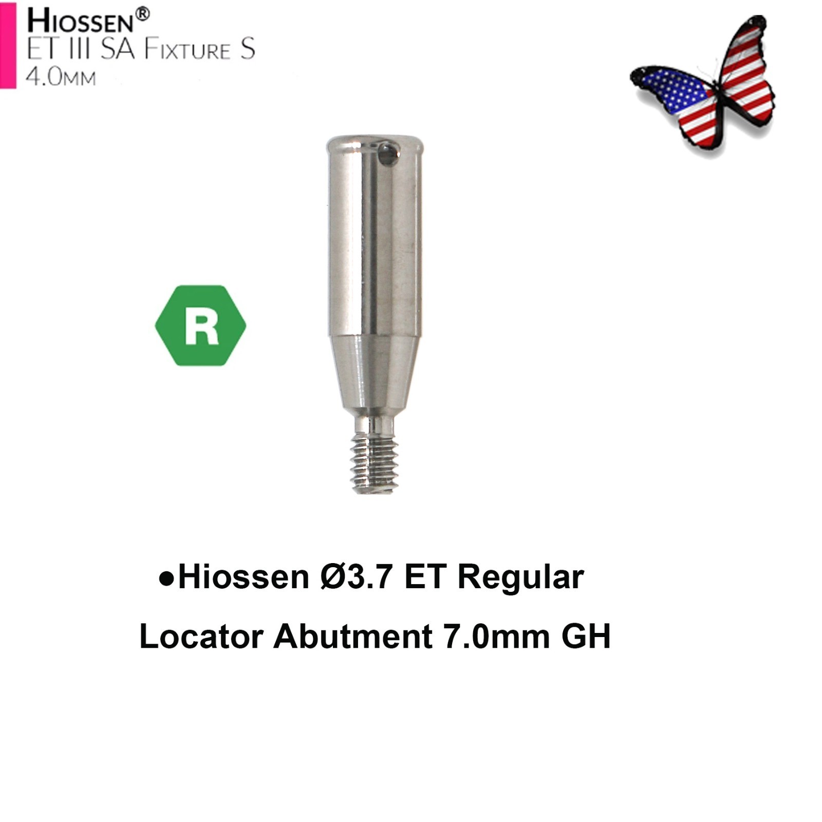 Locator Abutment for Hiossen ET DIO UF/Snucone Regular Overdenture Retention Cap