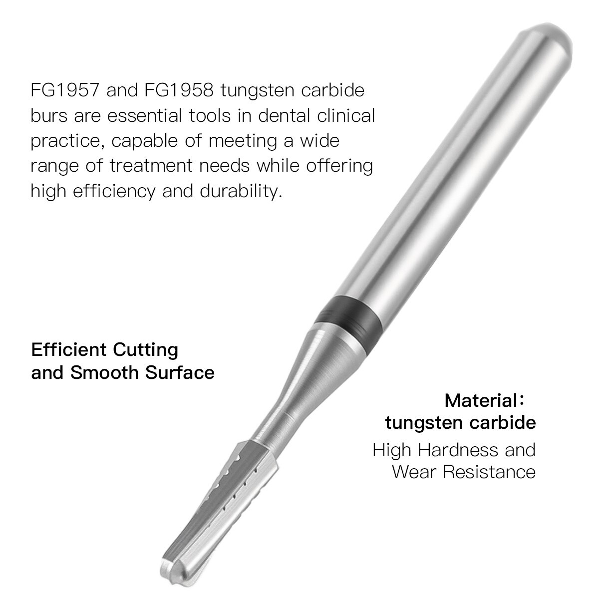 USA Dental Tungsten Carbide Burs FG 1.6mm Metal Cutting for High Speed Handpiece