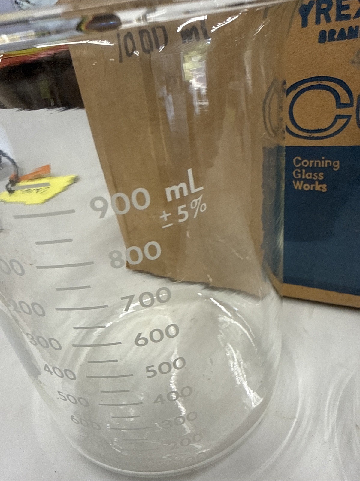Vintage 6pc Pyrex Beaker Glass 1000mL Measuring Cup Lab Grade No. 1000