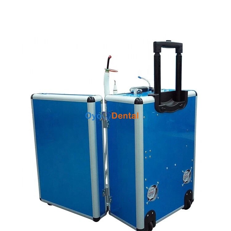 Greeloy Portable Dental Unit with Compressor + Scaler Handpiece +Curing Light 4H