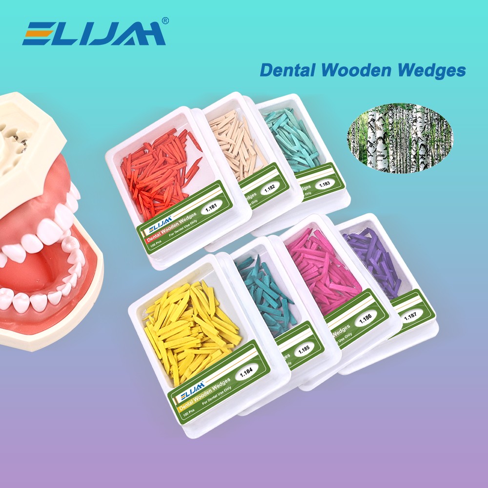 100pcs/Box Mixed Dental Fixing Wooden Wedges for Dental Restoration for matrices