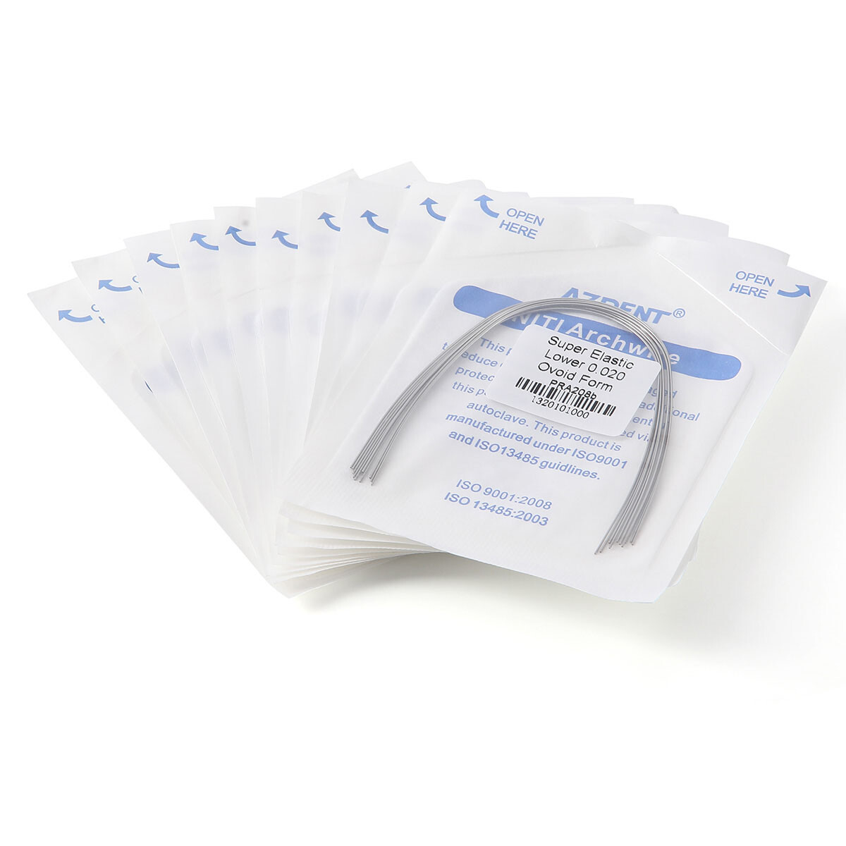 AZDENT Dental Super Elastic Round Arch Wires Niti/Stainless Steel Ovoid /Natural