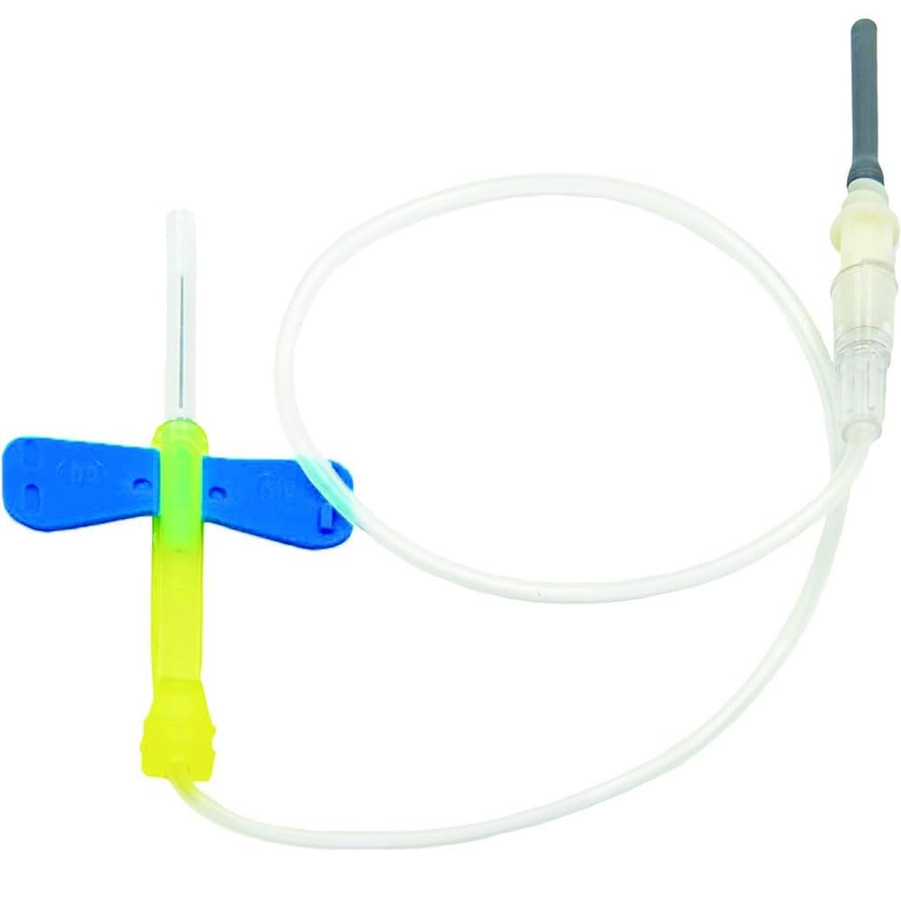 Generic 23G Double Wings Blood Collection Tips with Luer Connector Blue – 50Pcs