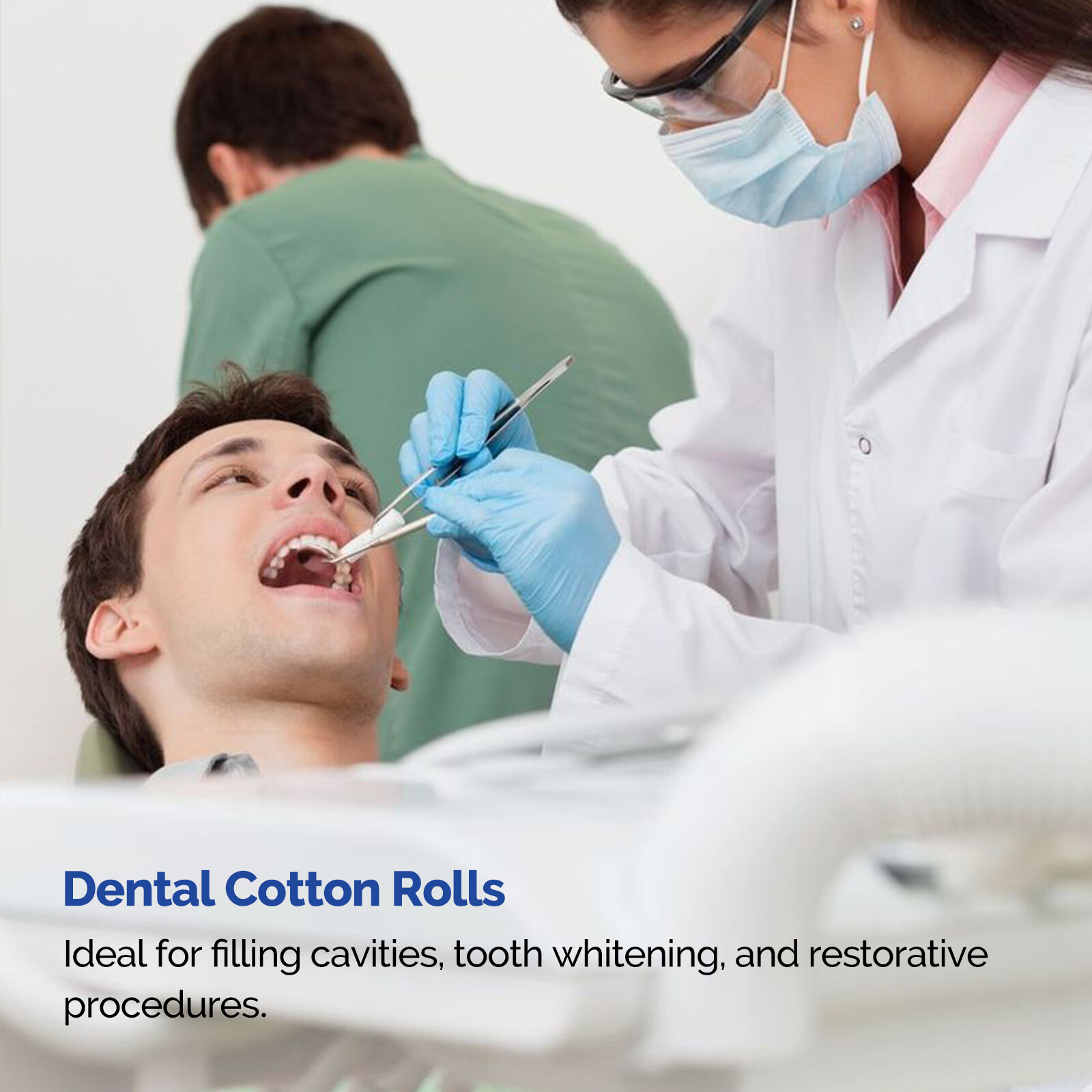 #2 Medium Cotton Rolls 1.5” High Absorbent Dental Mouth Rolls Nosebleed Plugs