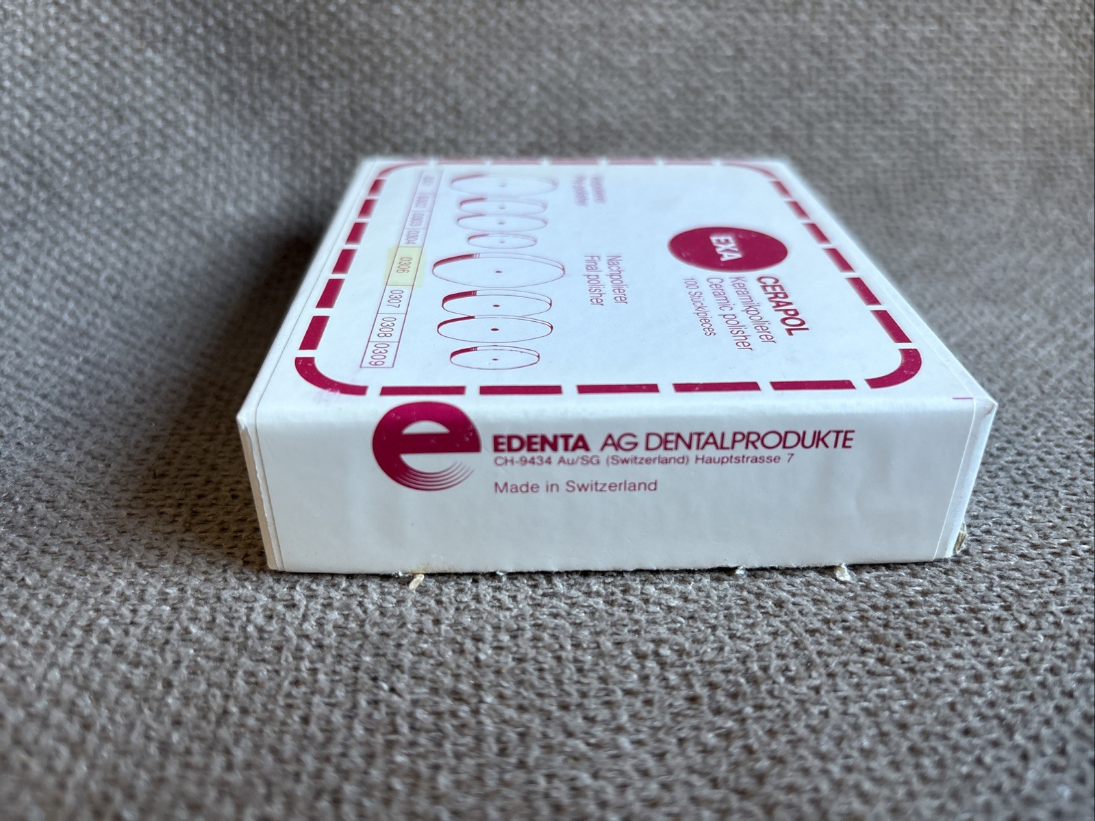 EDENTA Exa Cerapol Dental CERAMIC POLISHERS 90+ Box ~ 0306~ Made in Switzeland~