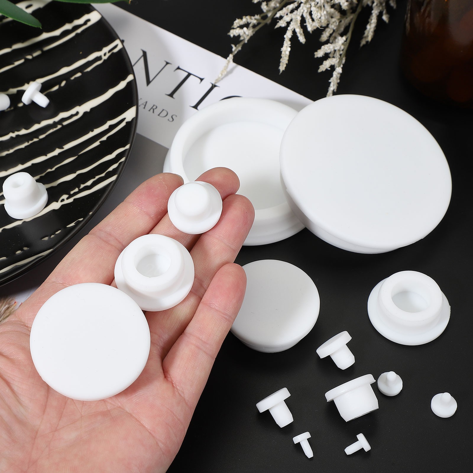 t Shaped Silicone Stopper, Dia 155 Mm/6.1″ Rubber Plugs, White