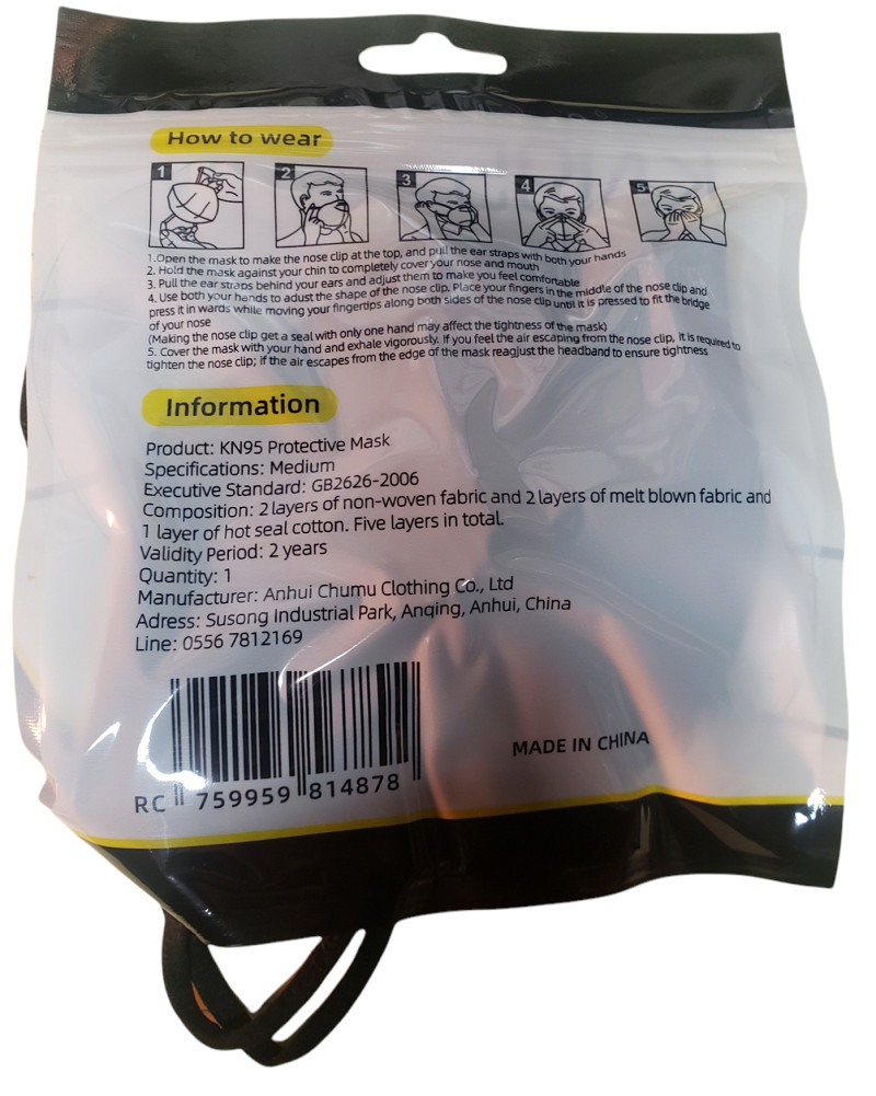 KN95 Face Mask 30 Pack, 5 Layer Face Mask BFE 95% Disposable Respirator-USA
