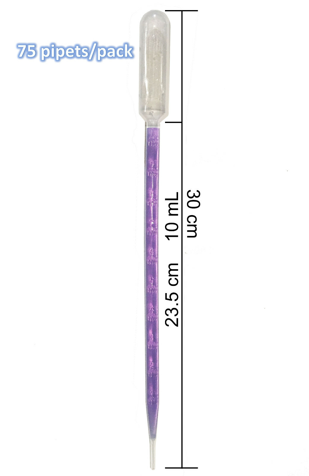 Disposable Plastic Graduated Pipets 3 mL extra long 10 mL AAdvance Instruments