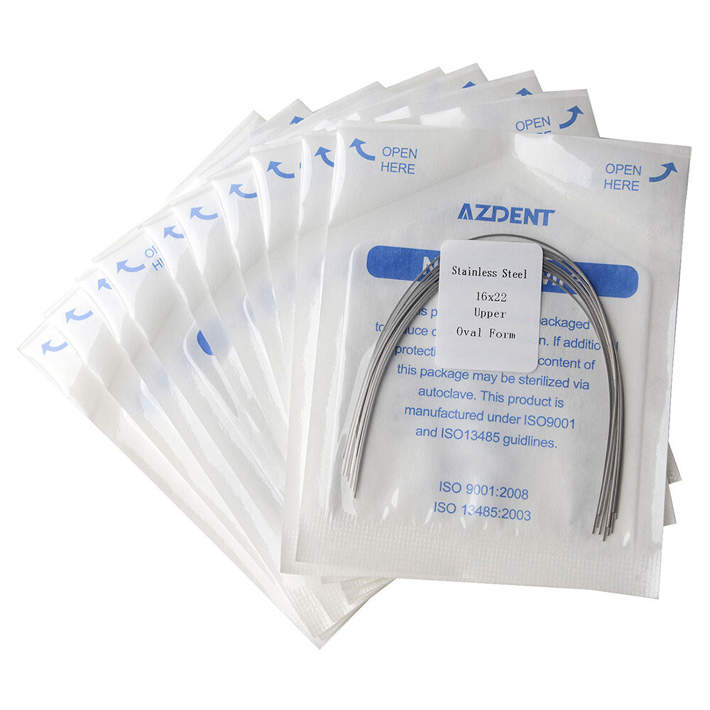 Los alambres de ortodoncia dental rectangular oval arco de acero inoxidable